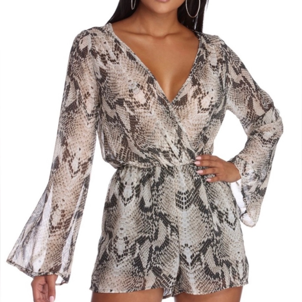 Windsor snake print romper